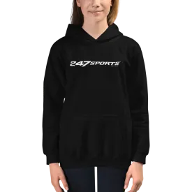 247 Sports White Logo Kids Hooded Sweatshirt