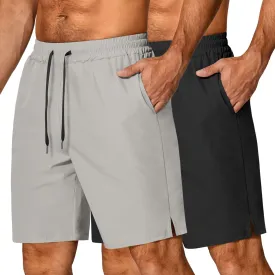 COOFANDY Men's 3 Pack Athletic Running Shorts Gym Workout Short Quick Dry Sports Short with Pockets