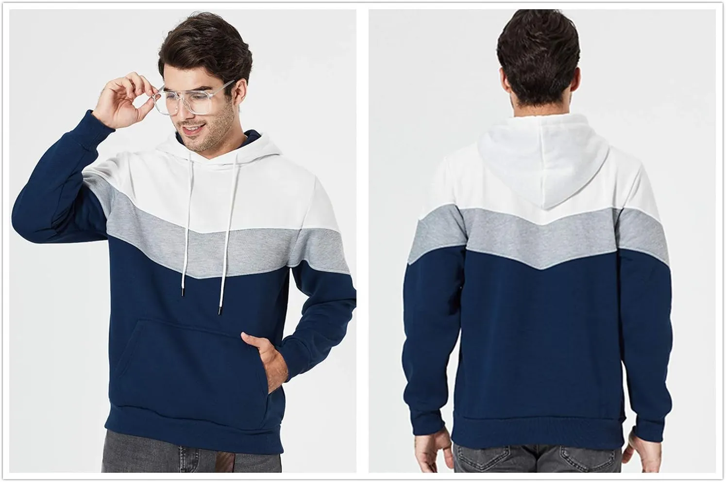 DUOFIER Hoodies for Men Pullover Hooded Sweatshirt with Kange Pocket