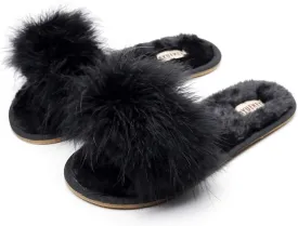 FAYUEKEY Fuzzy Slippers for Women Fluffy Furry House Bedroom Shoes