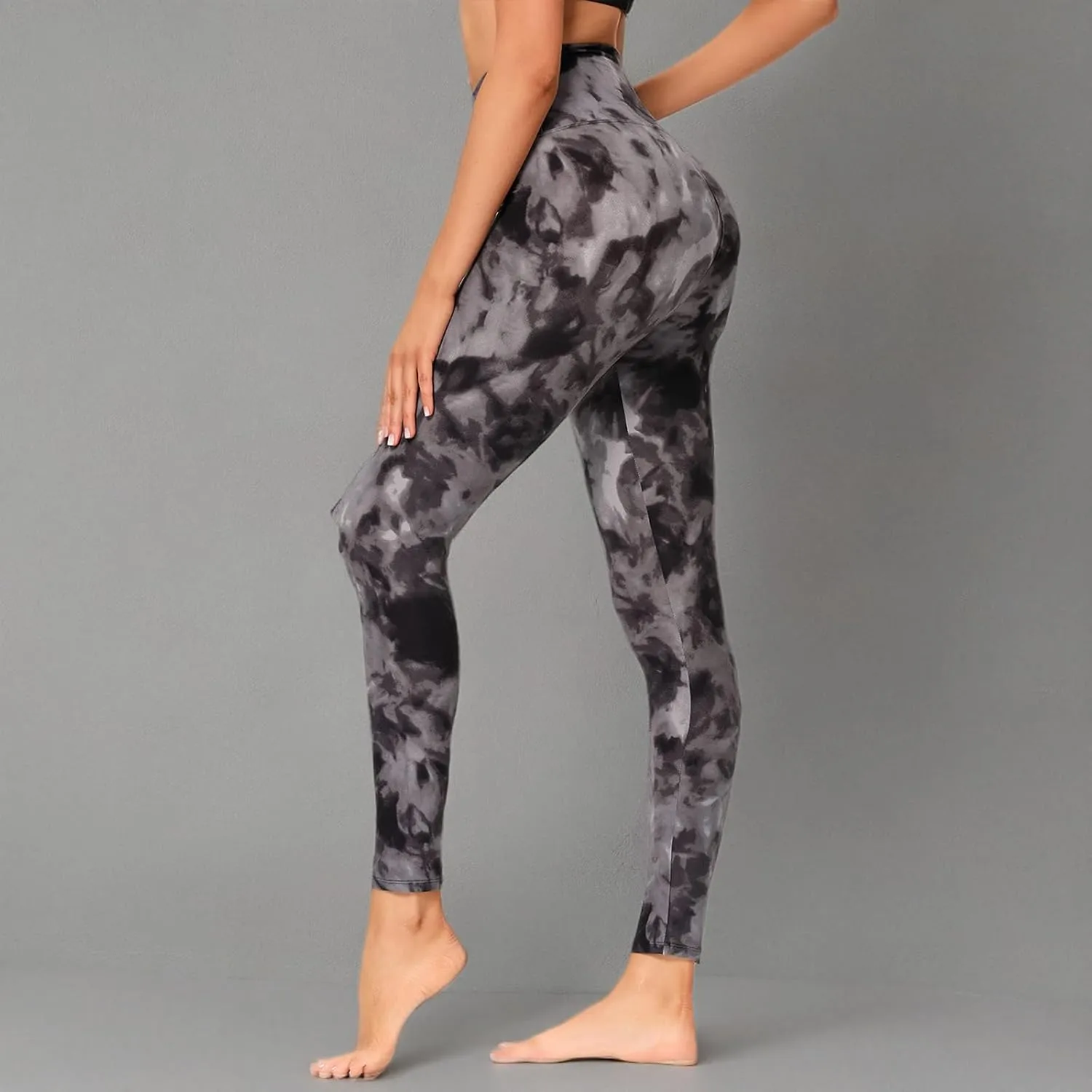 GAYHAY High Waisted Leggings for Women - Soft Opaque Slim Tummy Control Printed Pants for Running Cycling Yoga
