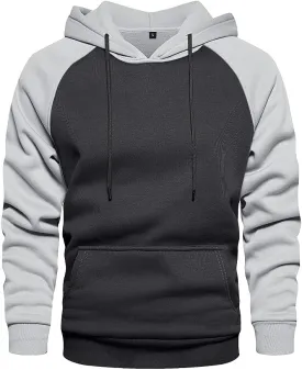 LBL Leading the Better Life Men's Solid Pullover Hoodies Sports Soft Blend Fleece Hooded Sweatshirts with Kangaroo Pocket