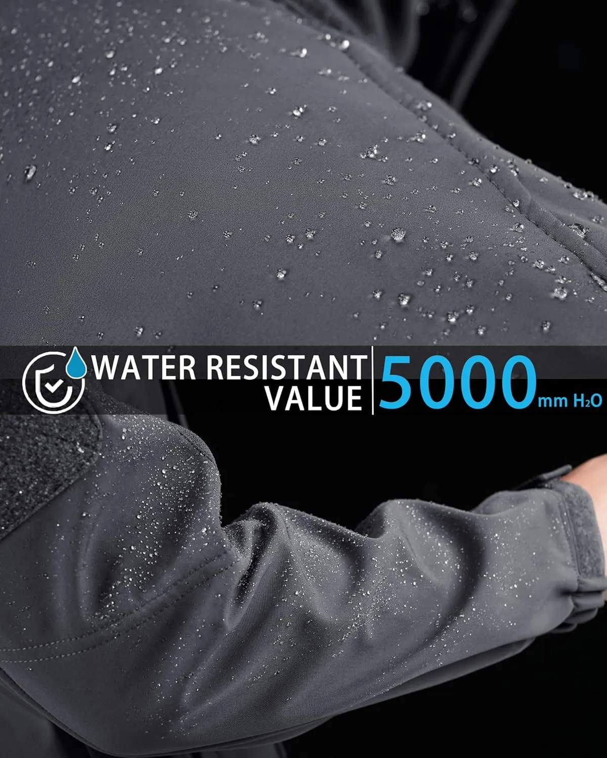 MAGCOMSEN Men's Tactical Jacket Water Resistant 6 Pockets Softshell Fleece Lining Hiking Winter Jacket Windbreaker Outwear