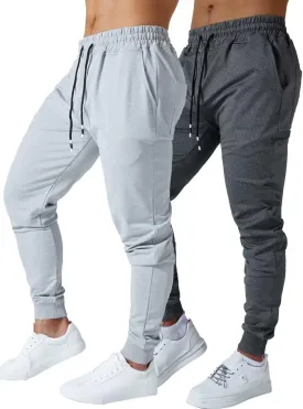 Men's Slim fit Jogging Pants, Suitable for Running and Fitness Activities, Bottom Binding Sports Pants