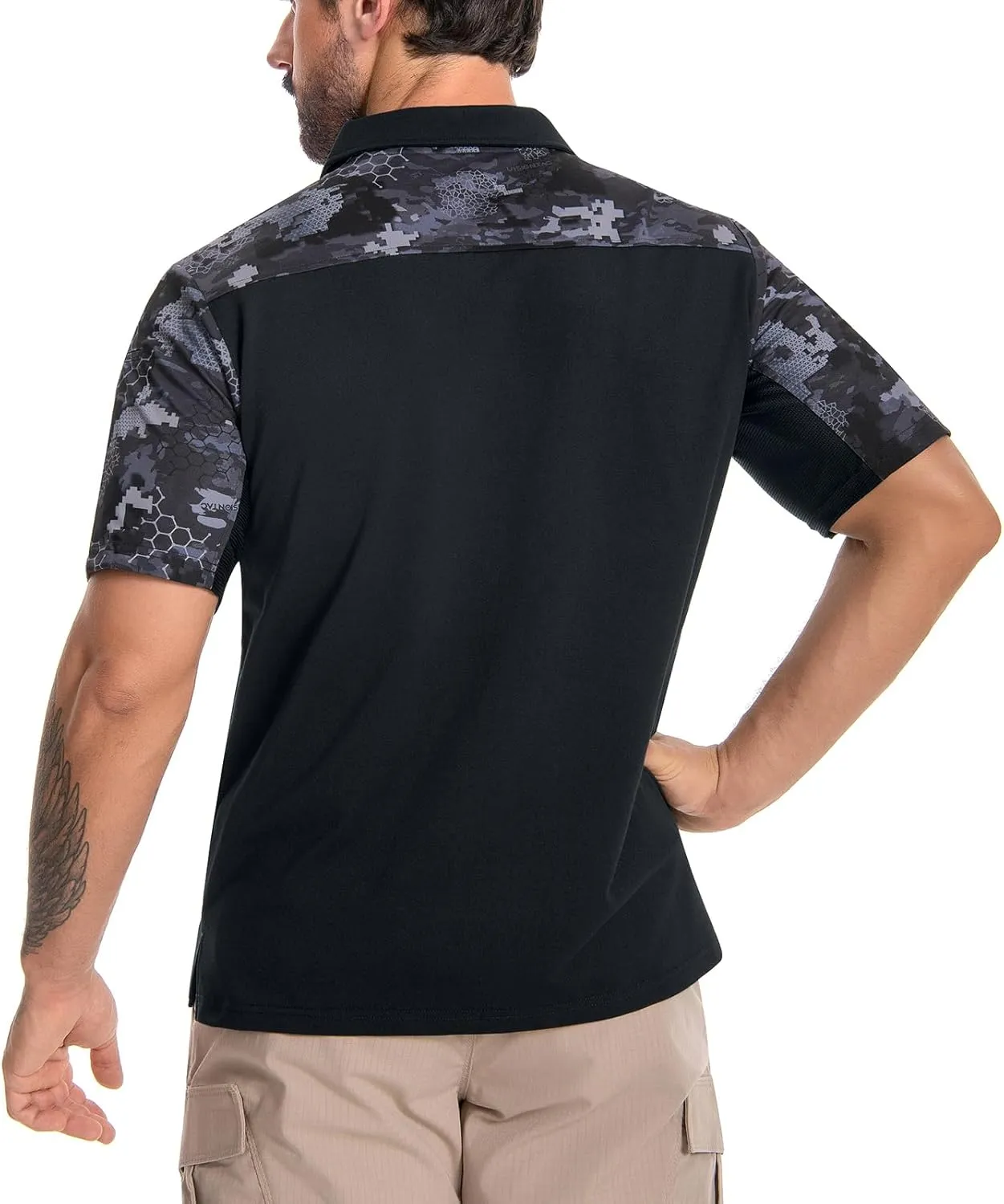 Men's Tactical Polo Shirts Short Sleeve Athletic Golf Outdoor Lightweight Performance Sports Shirt