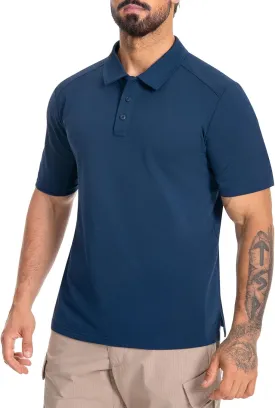 Men's Tactical Polo Shirts Short Sleeve Athletic Golf Outdoor Lightweight Performance Sports Shirt