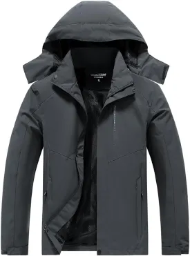 Men's Waterproof Rain Jacket Lightweight Mountain Sports Outdoor Trench Softshell Windproof Jacket for Hiking