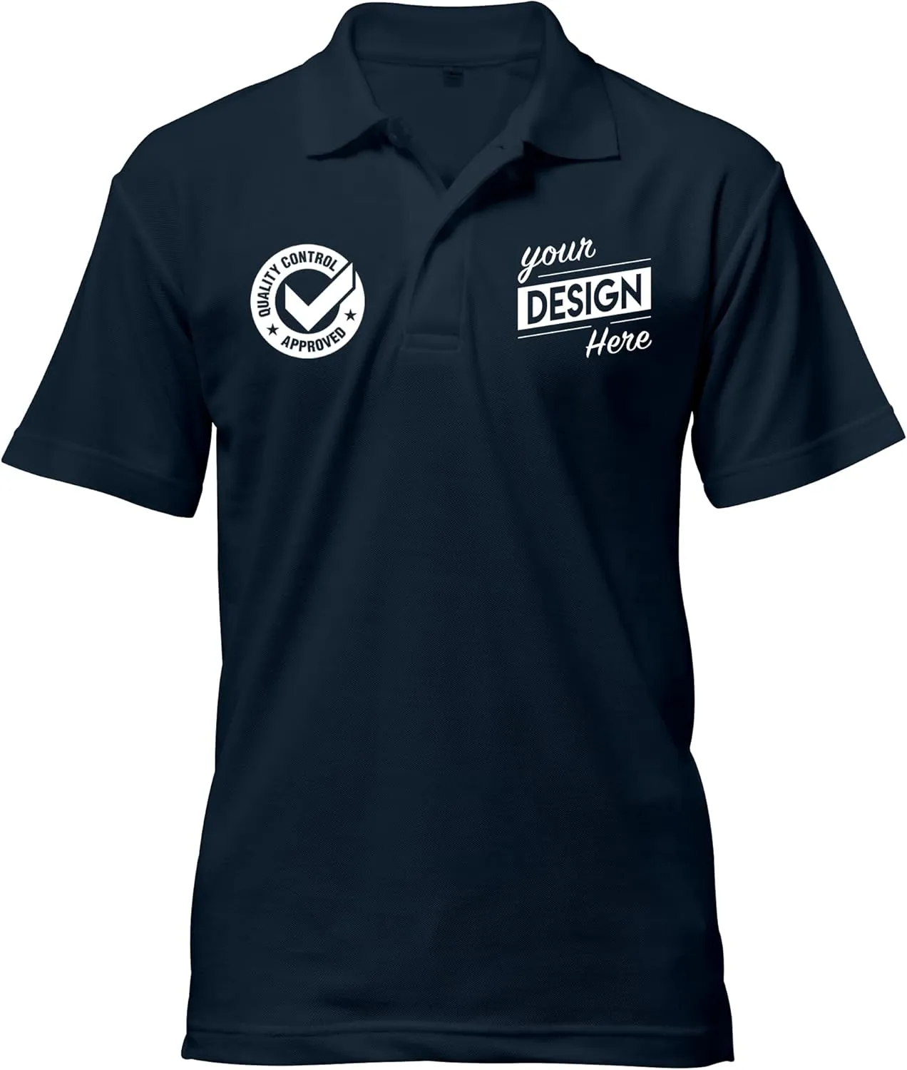 Print Your Design | Custom Personalized Polo Shirt for Men & Women, Short Sleeve Sports Golf Tennis T-Shirt