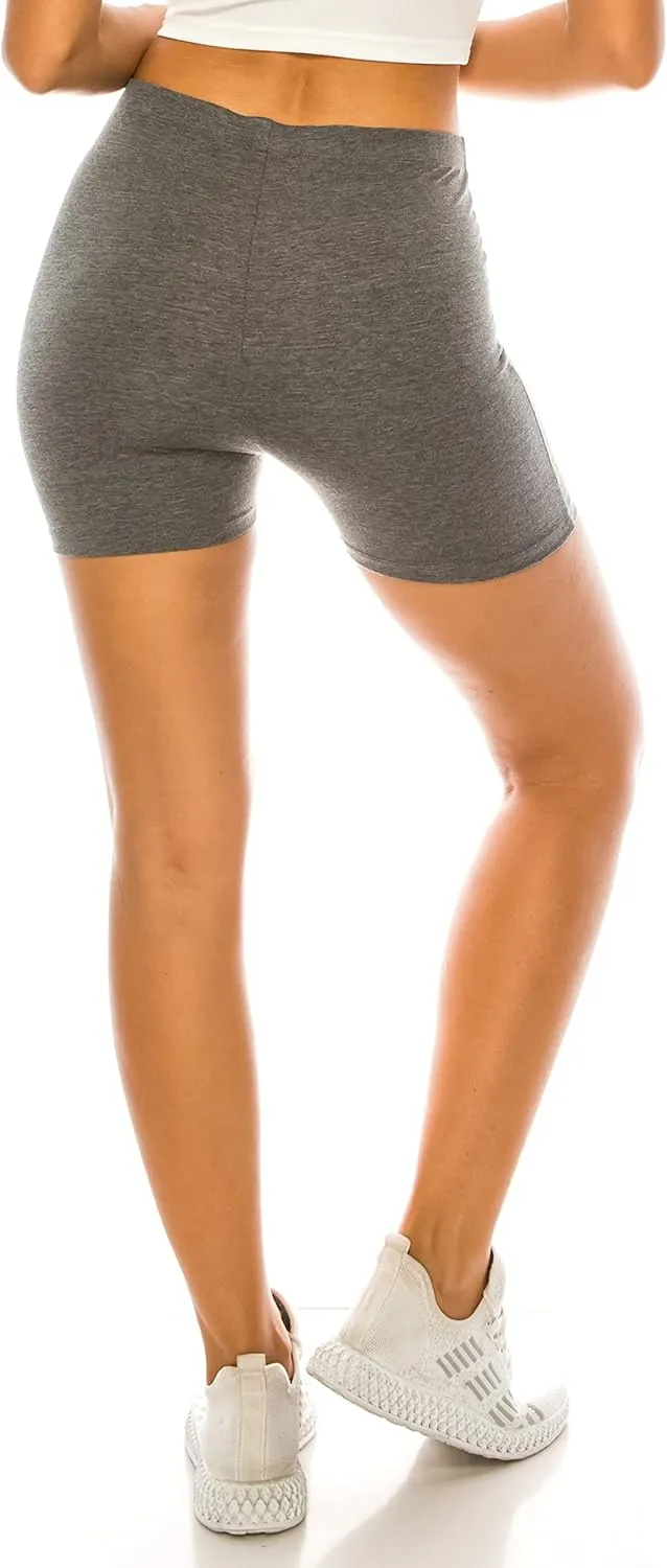 RENESEILLE Women's Active Biker Shorts  High Waist 3 Inseam Athletic Workout Gym Sports Yoga Running Bike Pants
