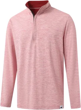 Rouen Quarter Zip Pullover Men Performance Dry Fit Mock Neck Brushed Casual Sports Golf Mens 1/4 Zip Pullover Sweatshirts