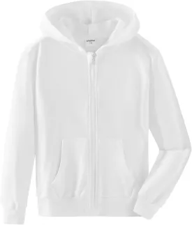 Spring&Gege Youth Solid Classic Hoodies Soft Hooded Full Zip Sweatshirts for Children (3-14 Years)