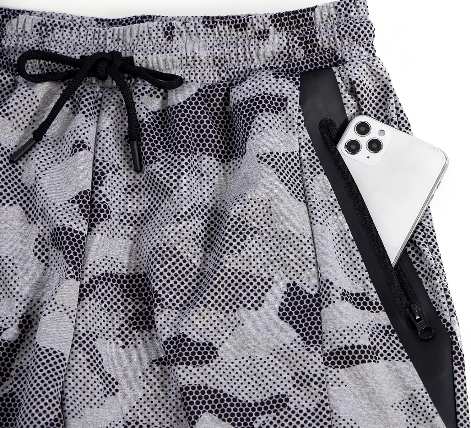 URBEX Mens Sweatpants with Zipper Pockets, Elastic Bottom Joggers Pants for Gym Running Workout Training