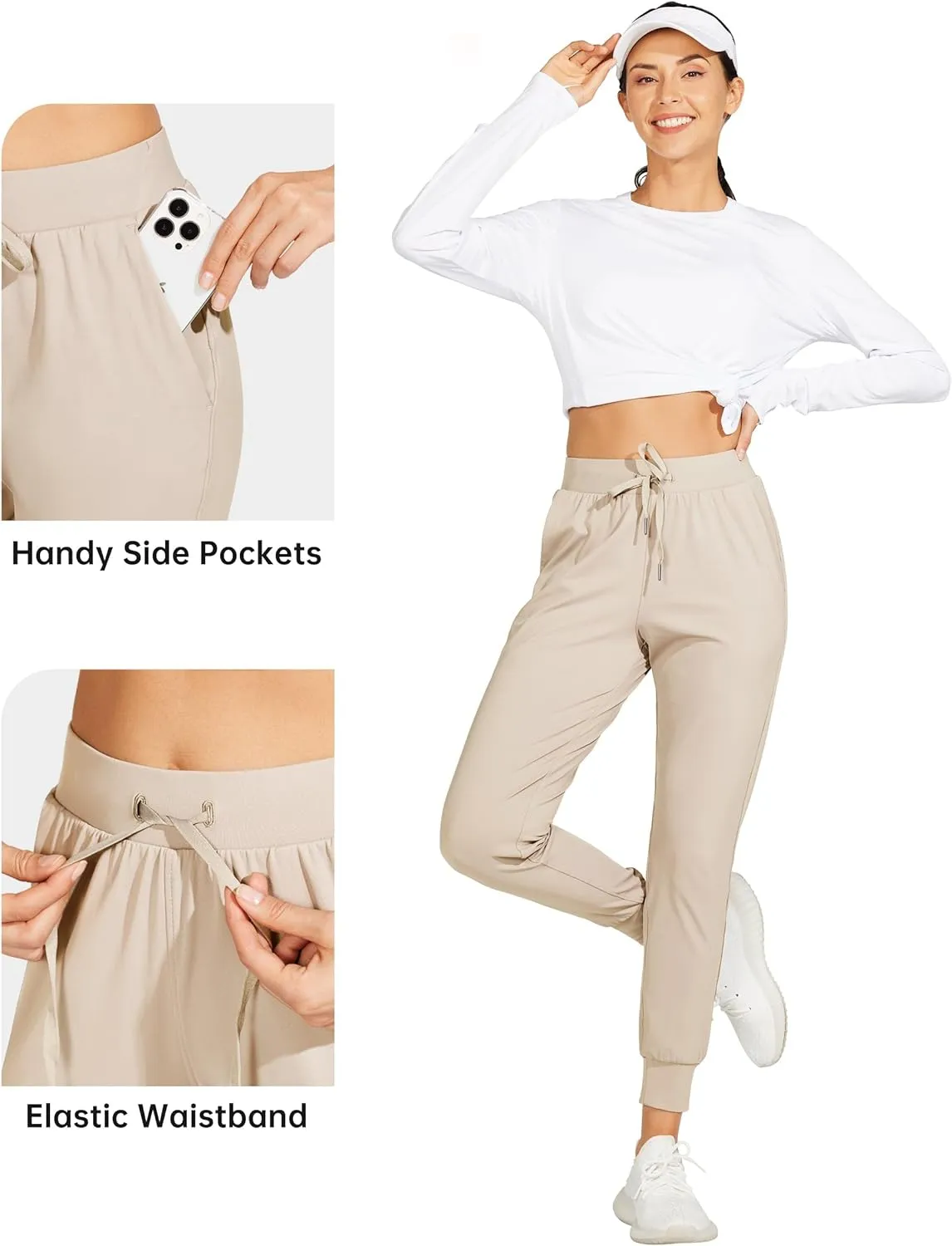 Willit Women's Joggers Pants Lightweight Athletic Sweatpants with Pockets Running Workout Casual Tapered Pants